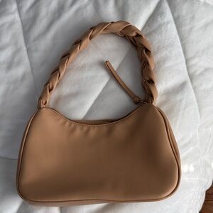 New Small Hobo Braided Top Handle Shoulder in Camel